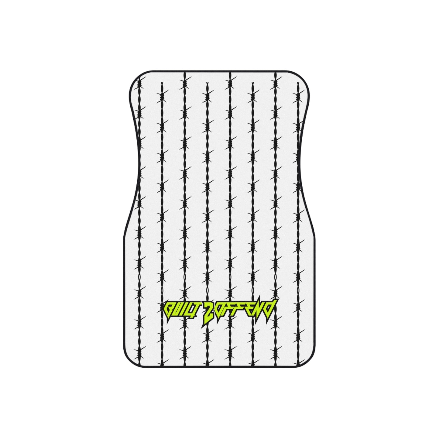Barbed Wire White/Neon Yellow Floor Mats