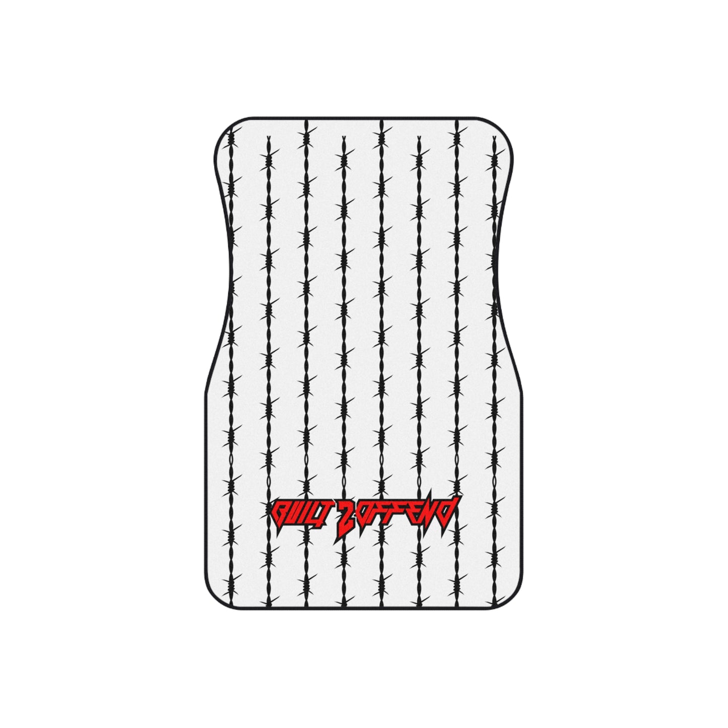 Barbed Wire White/Red Floor Mats