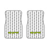 Barbed Wire White/Neon Yellow Floor Mats