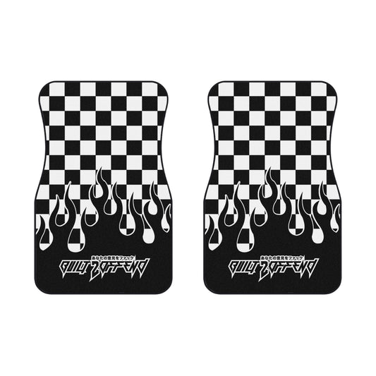 White JDM Hotboi Floors Mats
