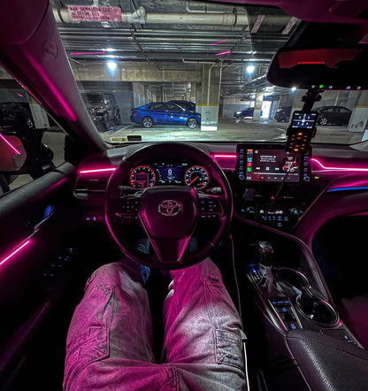 Built2Offend™ GloRide Interior LED Strip – RGBIC Interior Glow, App+Remote, Music‑Sync, Universal Fit