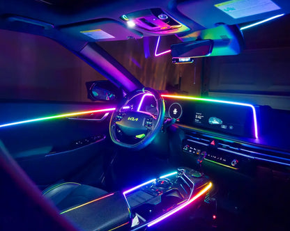 Built2Offend™ GloRide Interior LED Strip – RGBIC Interior Glow, App+Remote, Music‑Sync, Universal Fit