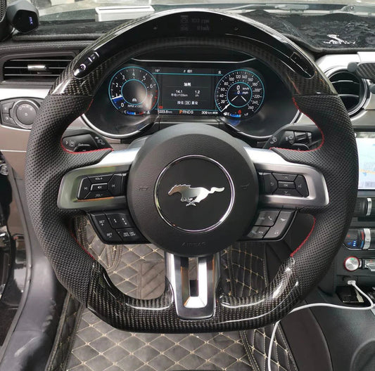 2015+ S550 Ford Mustang Carbon Fiber Steering Wheel