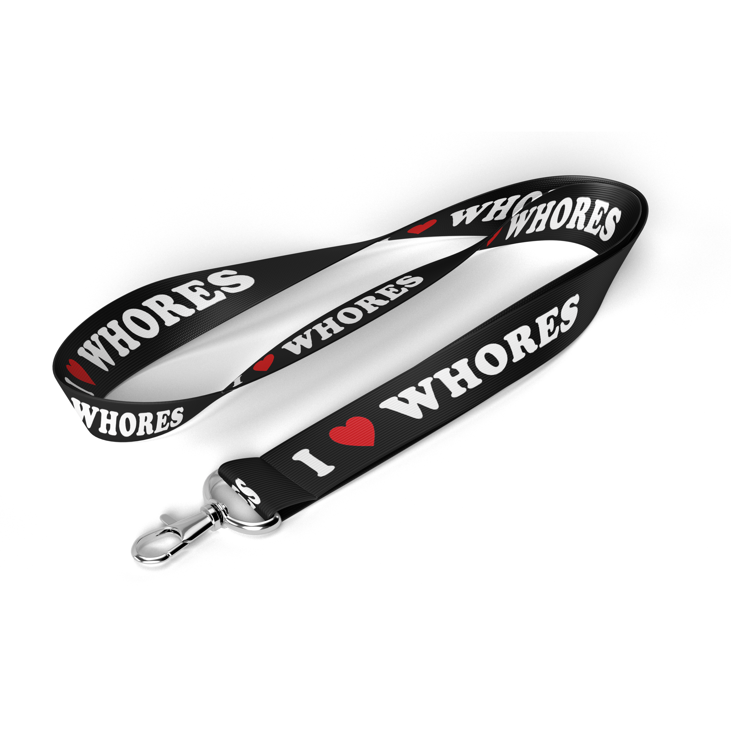 I Love Whores Lanyard