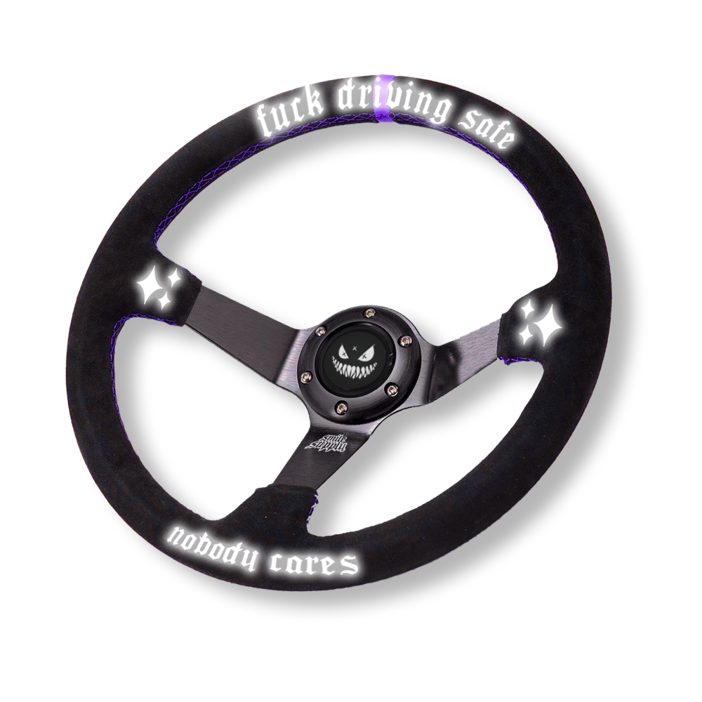 Reflective Fuck Driving Safe Steering Wheel