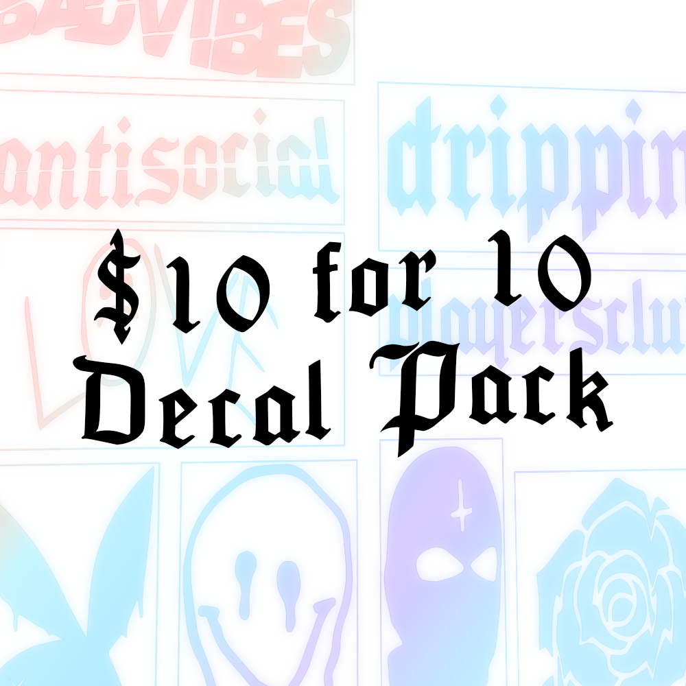 10 Decal Pack