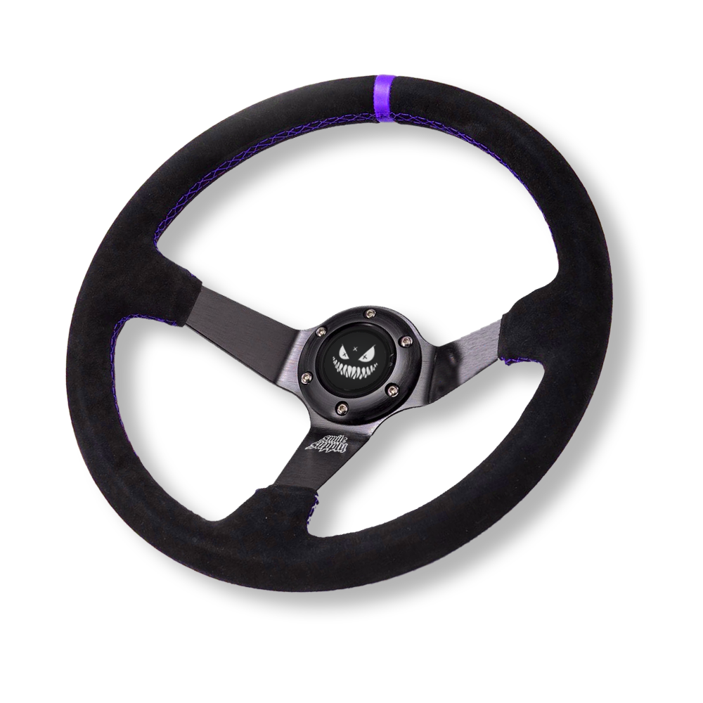 Suede + Purple Stitch Steering Wheel